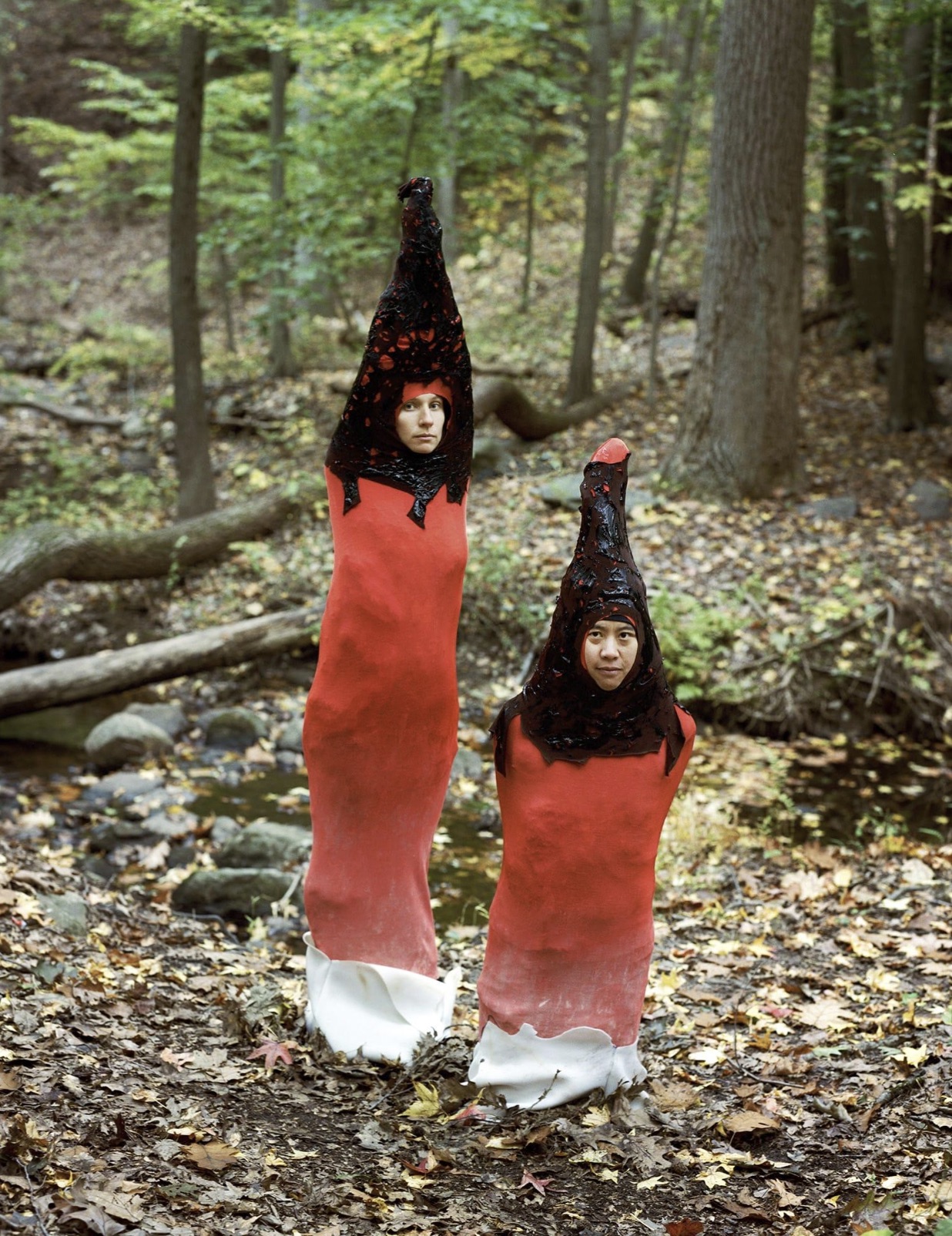 people dressed as mushrooms